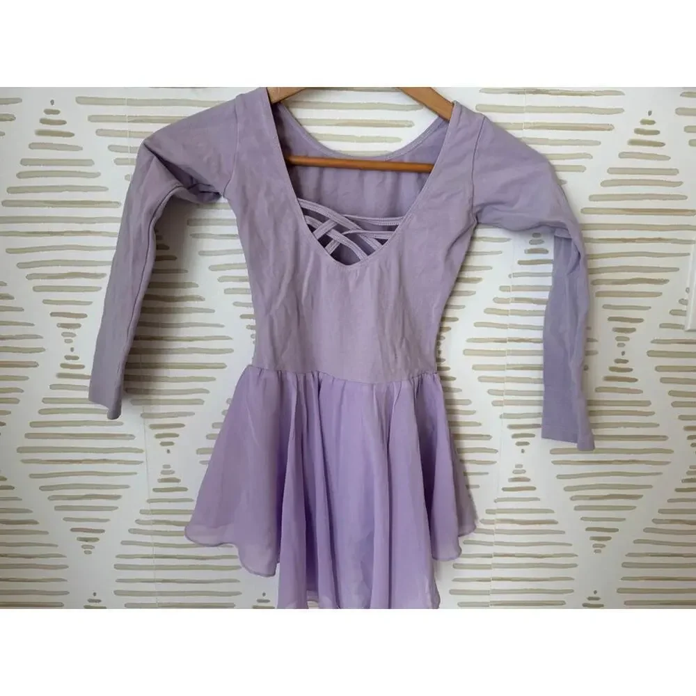 Girls Size 10 Long Sleeve Leotard Dance Ballet Dress